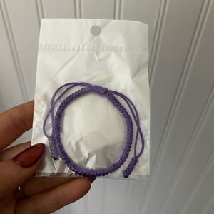 Tibetan String Adjustable Purple Braided Bracelet